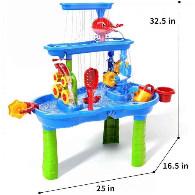 Woopie XL water- en zandtafel voor kinderen, 37 delen