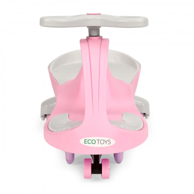Rijdende auto met LED-wielen roze ECOTOYS
