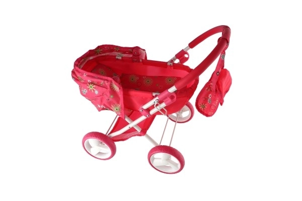 Poppenwagen diepe stoffen 58x35x60cm in doos 34x56x8,5cm