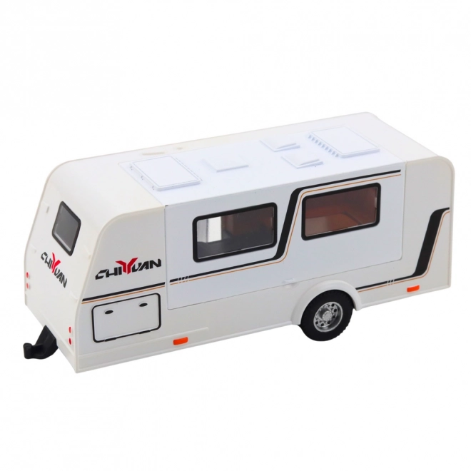 Off-road Auto met Caravan 1:32 Geel