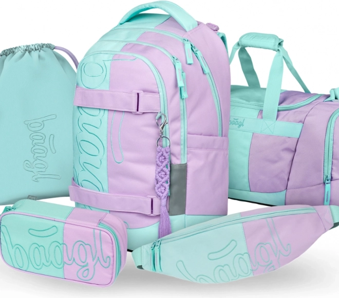Schoolset BAAGL Skate Max Sweet: Rugzak, Etui, Zakje en Sporttas