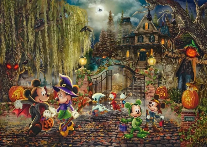 Puzzel Disney: Mickey en Minnie met Halloween 1000 stukjes