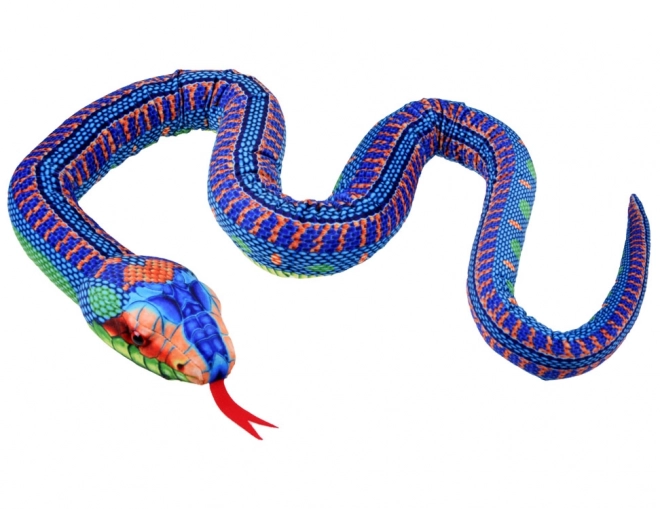Realistische pluchen speelgoed blauwe slang 180cm
