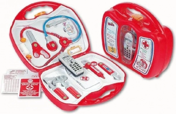 Dokterset met mobiele telefoon