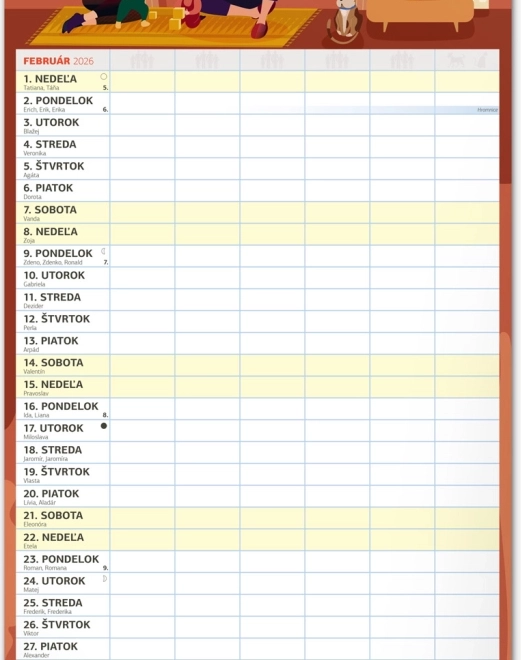 Muurkalender Familieplanner XXL 2026