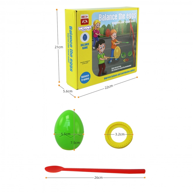 Woopie behendigheid spel balancerende eieren