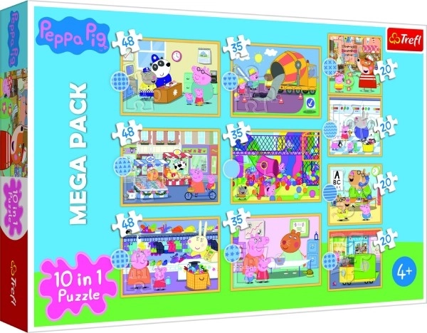 Puzzel 10v1 Peppa Pig