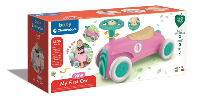 CLEMENTONI Loopwagen BABY Mijn eerste auto roze (Play For Future)
