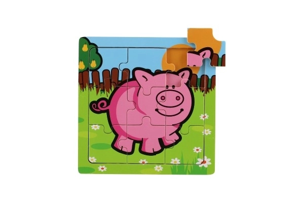 Mini puzzel Mijn eerste dieren - 9 stukjes