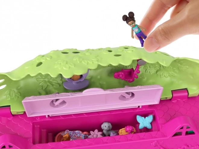 Polly Pocket Set figuren Dierenavontuur Boomhut