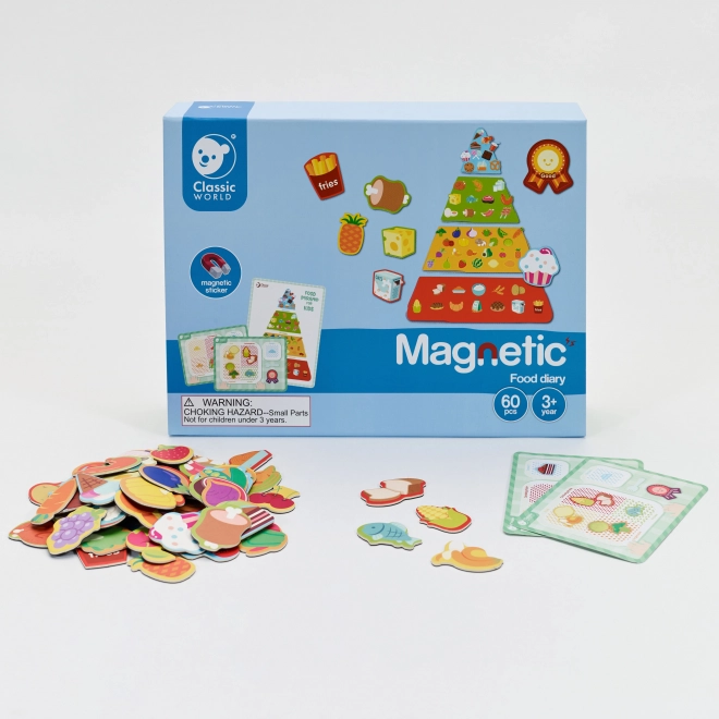 Voedingsleer voor kinderen met magnetisch bord
