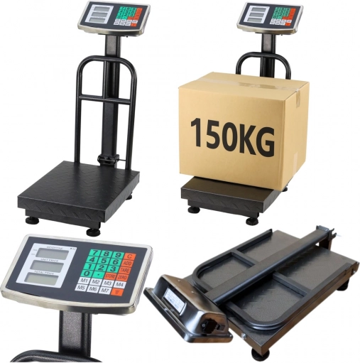 Elektronische platformweegschaal met LCD‑display en nauwkeurigheid 150 kg 20 g