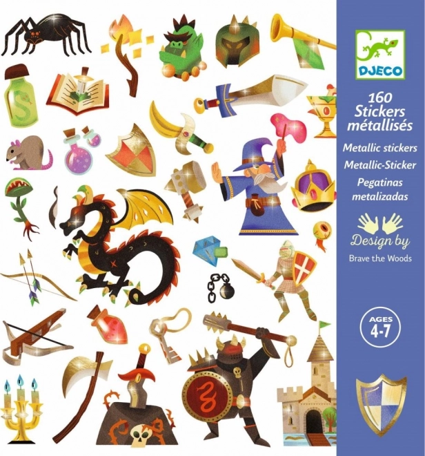DJECO Metallic Stickers - Koninkrijk