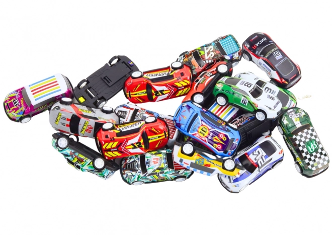 Set van autootjes met verkeersborden 25 stuks