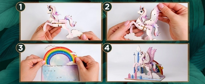 3D houten puzzel Eenhoorn