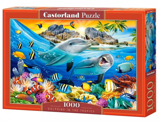 Puzzel 1000 stukjes Dolfijnen in de tropen