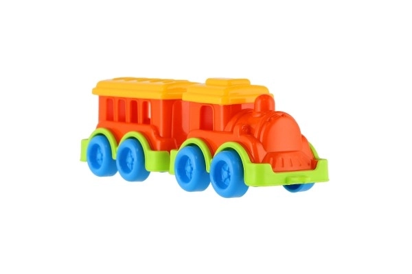 Plastic trein met wagon