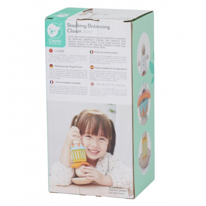 Houten Puzzel Clown Evenwicht Classic World