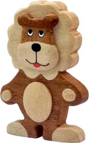 Houten magneet leeuw – handgemaakte decoratie 2Kids Toys