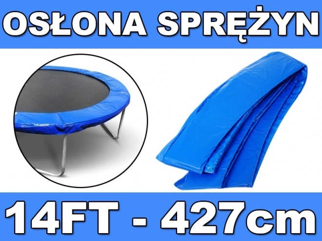 Beschermrand voor veren voor tuintrampoline 427 cm (14 ft) – blauw