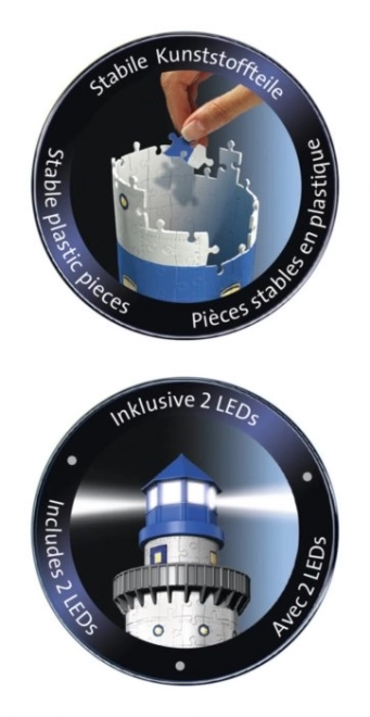 Ravensburger lichtgevende 3D puzzel vuurtoren nachteditie 216 stukjes
