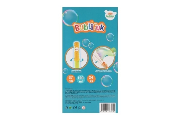 Bellenblaas buisj/staaf 120 ml 37cm 2 kleuren 24 stuks in doos
