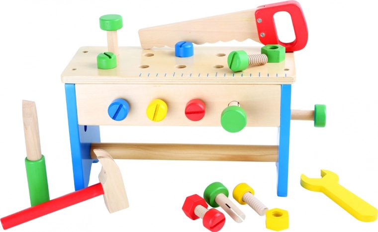 Houten werkbank en gereedschapskist 2-in-1 small foot