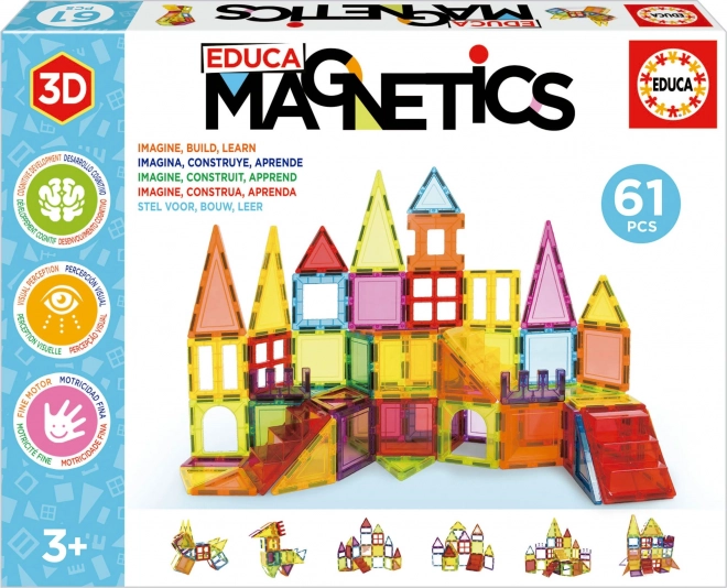 EDUCA Magnetische bouwset Magnetics 61 stukken