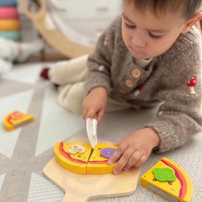 Tooky Toy houten pizza set met accessoires