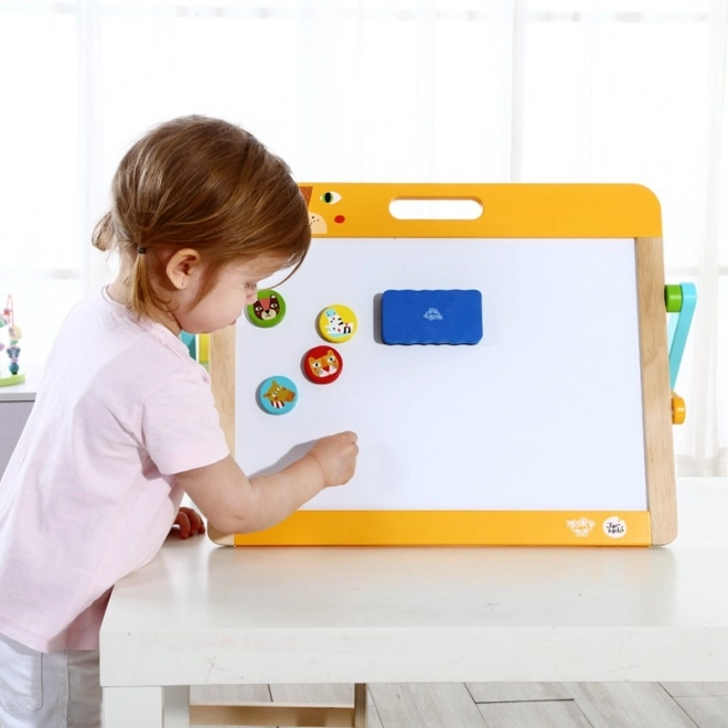 Tooky Toy Magnetisch en Krijt Kinderbord 2-in-1