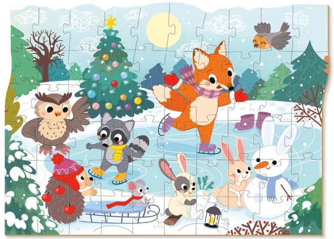 DODO Puzzel Seizoenen: Magisch Winter Schaatsen 60 stukjes