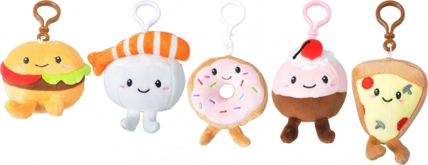 pluchen sleutelhanger food mix 8 cm
