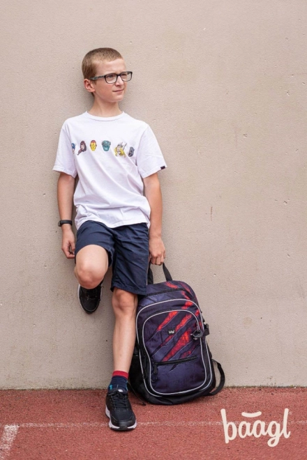 BAAGL SET 3 Core Lava: rugzak, etui, zakje