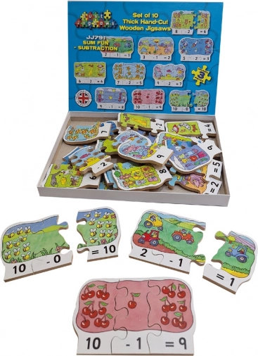 Houten puzzel Aftrekken - 30 stukken
