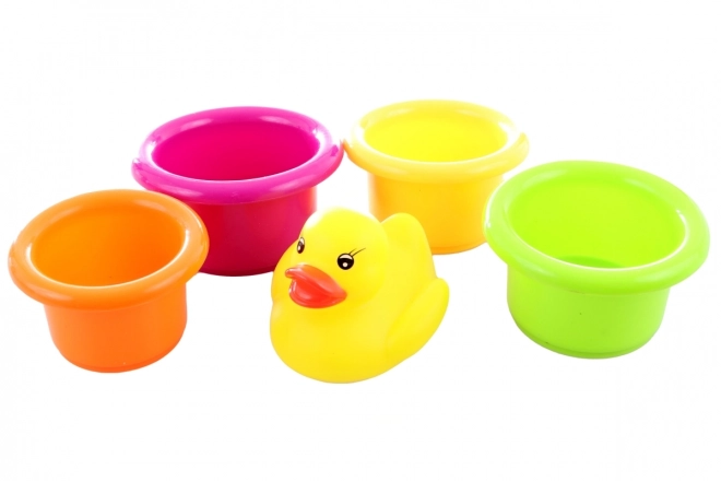 Gekleurde bekertjes met badeendje