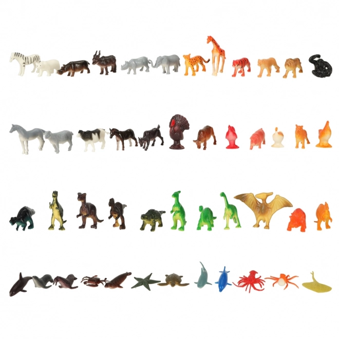 Dierenfiguren - mix van 48 stuks