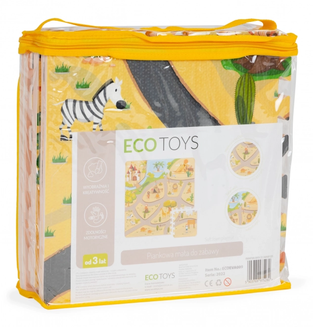 ECOTOYS Foam puzzel Safari met rand