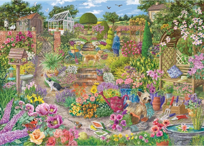 Puzzel Bloeiende Tuin 1000 stukjes van Gibsons