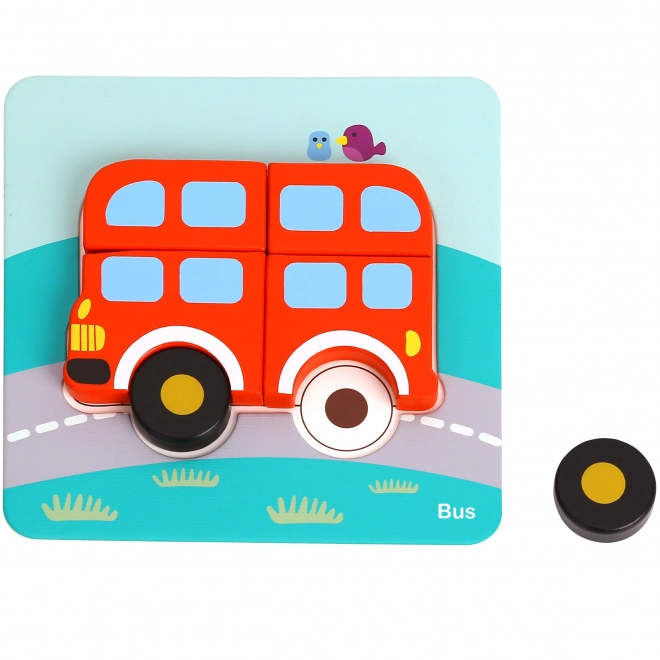 Woopie houten puzzel voertuigen Montessori FSC