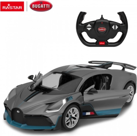 Bugatti Divo zilverkleurige RC auto 1:14 met afstandsbediening Rastar