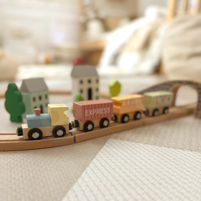 Tooky Toy houten magnetische treinwagons