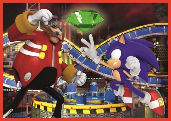 Puzzel 4-in-1 Sonic/Sonic The Hedgehog 28,5x20,5cm in doos 28x28x6cm