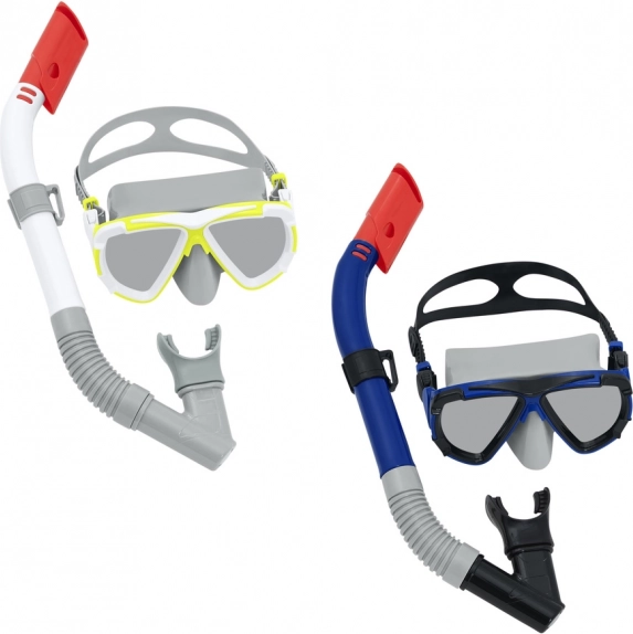 zwarte duikset met masker en snorkel Bestway