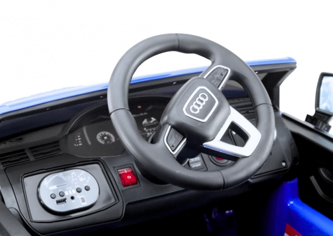 Batterijauto Audi Q7 blauw gelakt