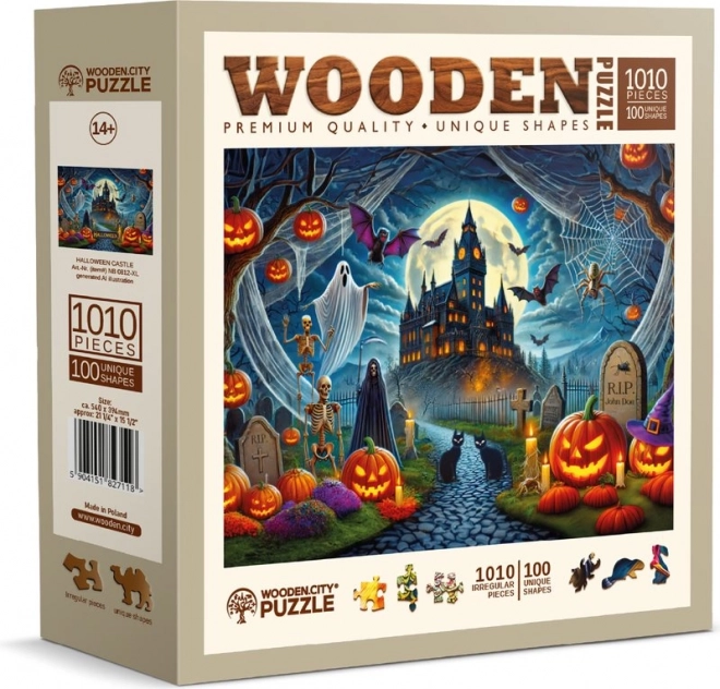 Houten puzzel WOODEN CITY Halloweenkasteel 1010 stukjes