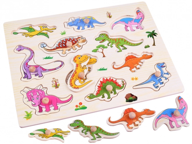 Houten puzzel dinosauriërs