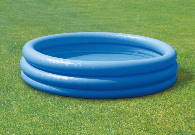 Blauw opblaasbaar zwembad met 3 kamers - 168 x 38 cm