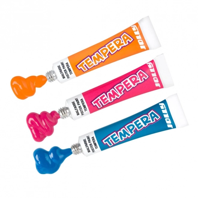 Tempera Jolly - 12 kleuren + zilver en goud
