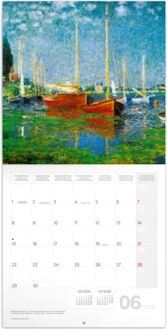 Notitiekalender Claude Monet 2026, 30 x 30 cm