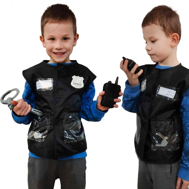 Kindercarnavalskostuum politieagent 3-8 jaar